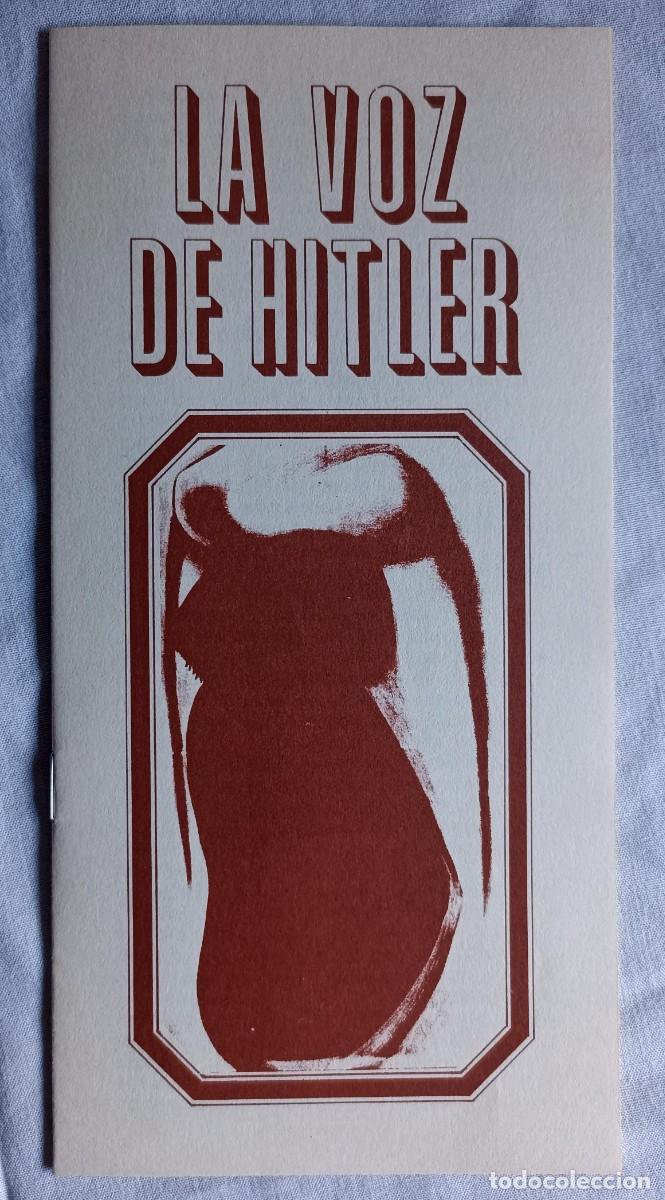 Militaria: Tr&iacute;ptico traducci&oacute;n disco la voz de Hitler (III Reich Hitler- Nazi- Alemania) WWII de 1974