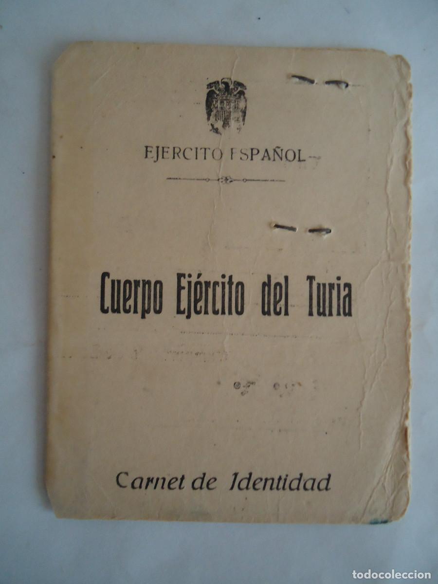 Militaria: CARNET DE IDENTIDAD MILITAR DEL CUERPO EJERCITO DEL TURIA. A&Ntilde;O 1952. PP -13