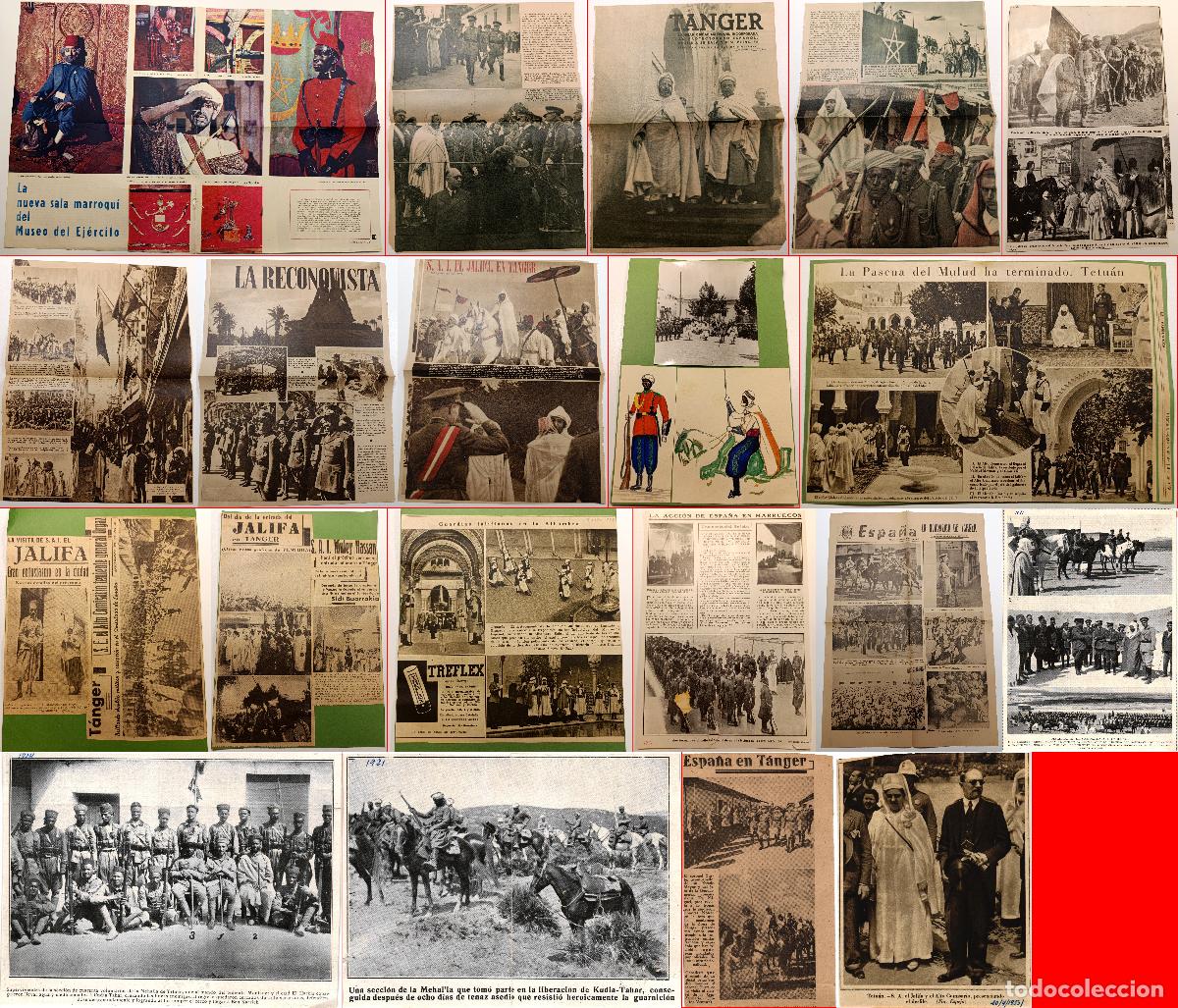 Militaria: La Mehala y la Guardia Jalifiana 1920 - 1945 Recortes de prensa originales de epoca - Marruecos