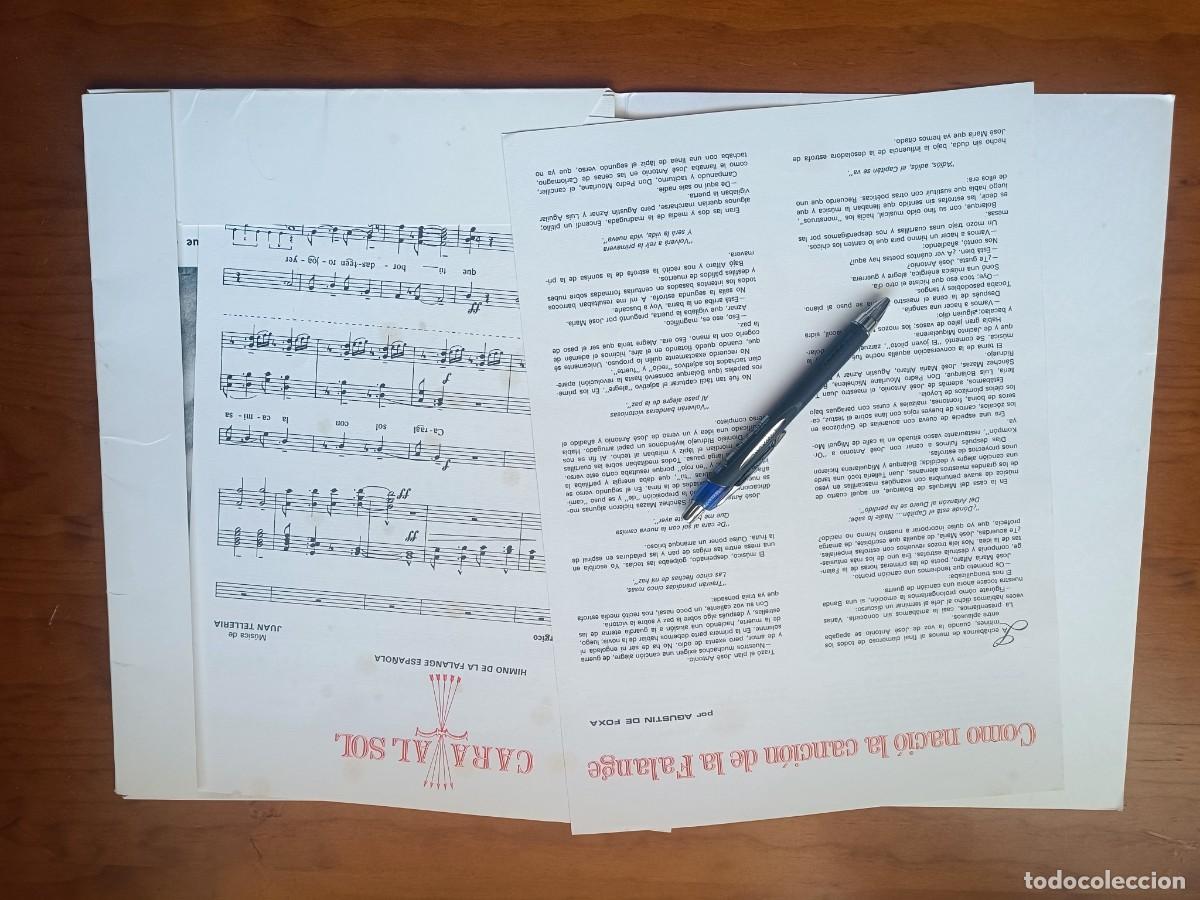 Militaria: Carpeta HIMNO DE FALANGE