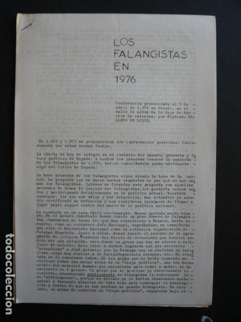 Militaria: FALANGE ESPA&Ntilde;OLA INDEPENDIENTE 1976 IMPRESO LOS FALANGISTAS EN 1976 15 PAGINAS