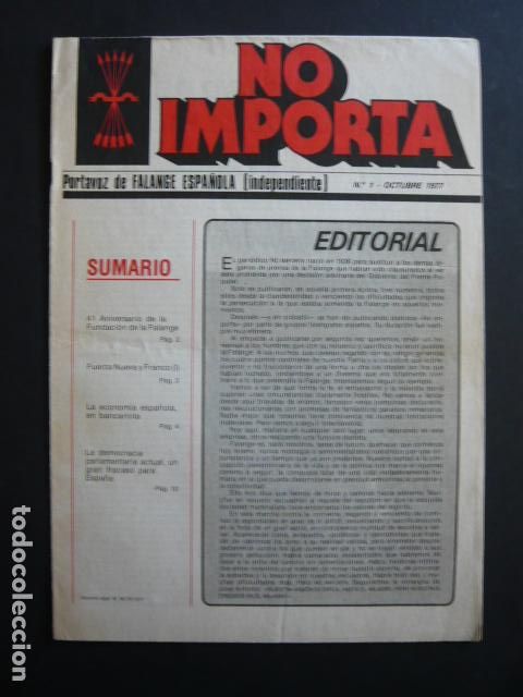 Militaria: NO IMPORTA BOLETIN FALANGE ESPA&Ntilde;OLA INDEPENDIENTE N&ordm; 1 OCTUBRE 1977