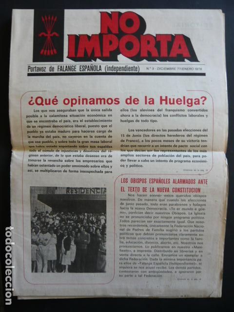Militaria: NO IMPORTA BOLETIN FALANGE ESPA&Ntilde;OLA INDEPENDIENTE N&ordm; 3 DICIEMBRE 1977 ENERO 1978
