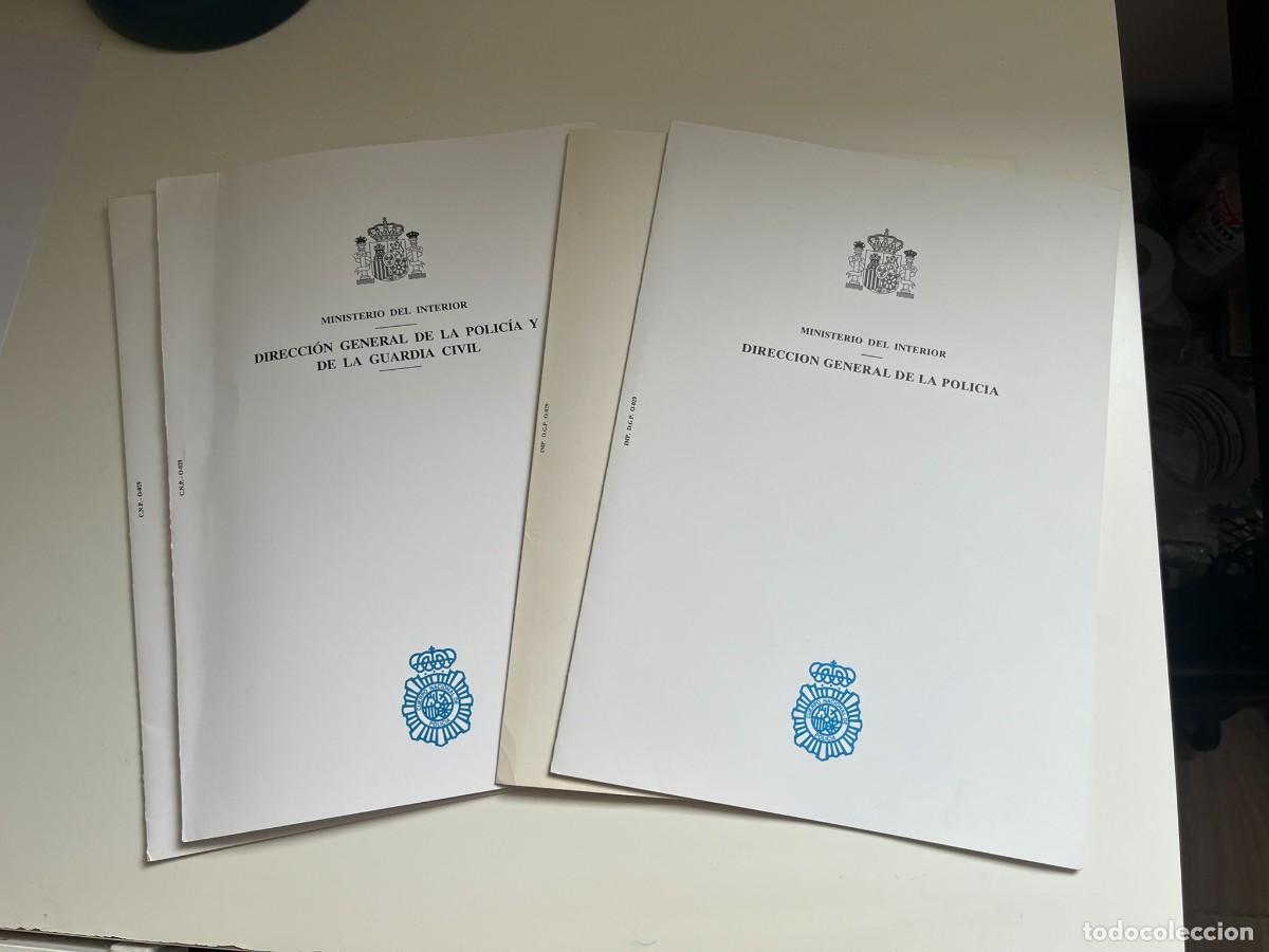 Militaria: Lote de 6 Carpetas Administrativas Oficiales del Ministerio del Interior - Policia, Guardia Civil