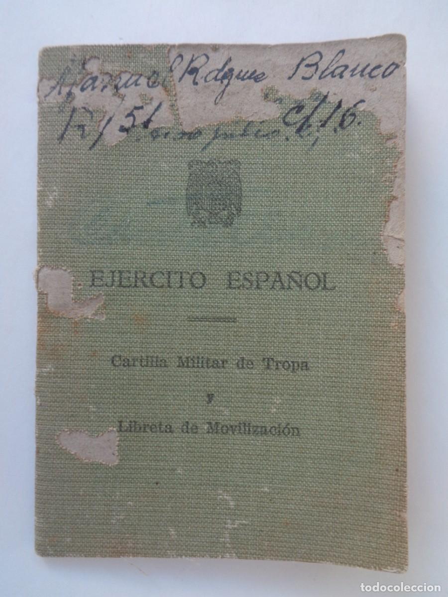 Militaria: CARTILLA MILITAR Y LIBRETA DE MOVILIZACION DE SOLDADO DE CANTILLANA , ARTILLERIA COSTA TENERIFE,1951
