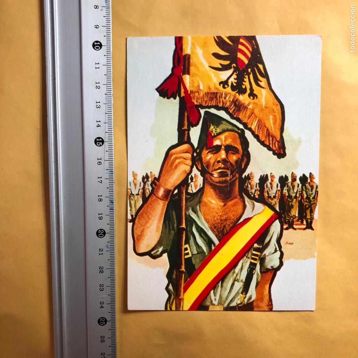 Militaria: POSTAL LEGI&Oacute;N DELFIN SALAS, REIMPRESO DORSO