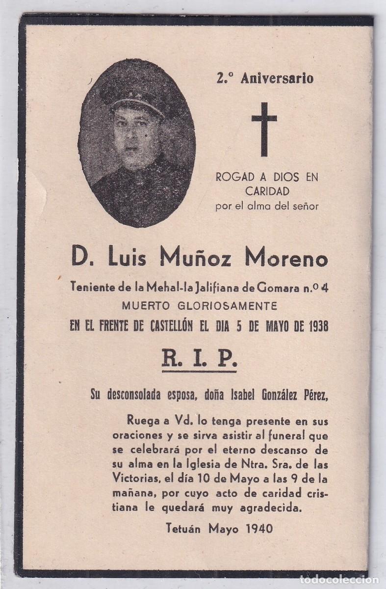 Militaria: Guerra civil Luis Mu&ntilde;oz Moreno Teniente de la Mahla Jalifina de Gomara n&ordm; 4. Frente Castellon 1939