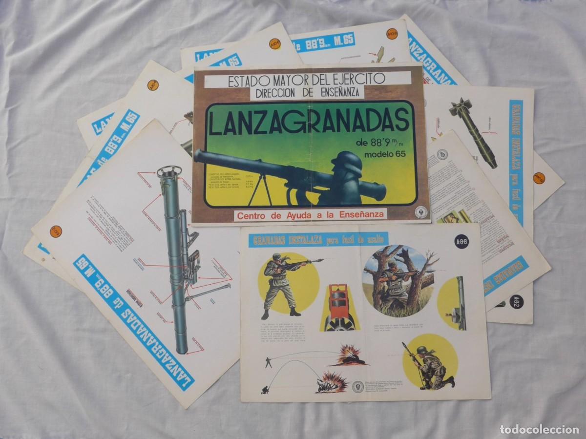 Militaria: LAMINAS LANZAGRANADAS 88,9 mm MODELO 65 Y GRANADAS INSTALAZA PARA FUSIL DE ASALTO
