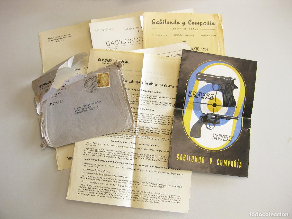 Militaria: CAT&Aacute;LOGO Y PUBLICIDAD Y TARIFAS DE LAS ARMAS LLAMA Y RUBY. F&Aacute;BRICA DE ARMAS GABILONDO Y COMPA&Ntilde;&Iacute;A