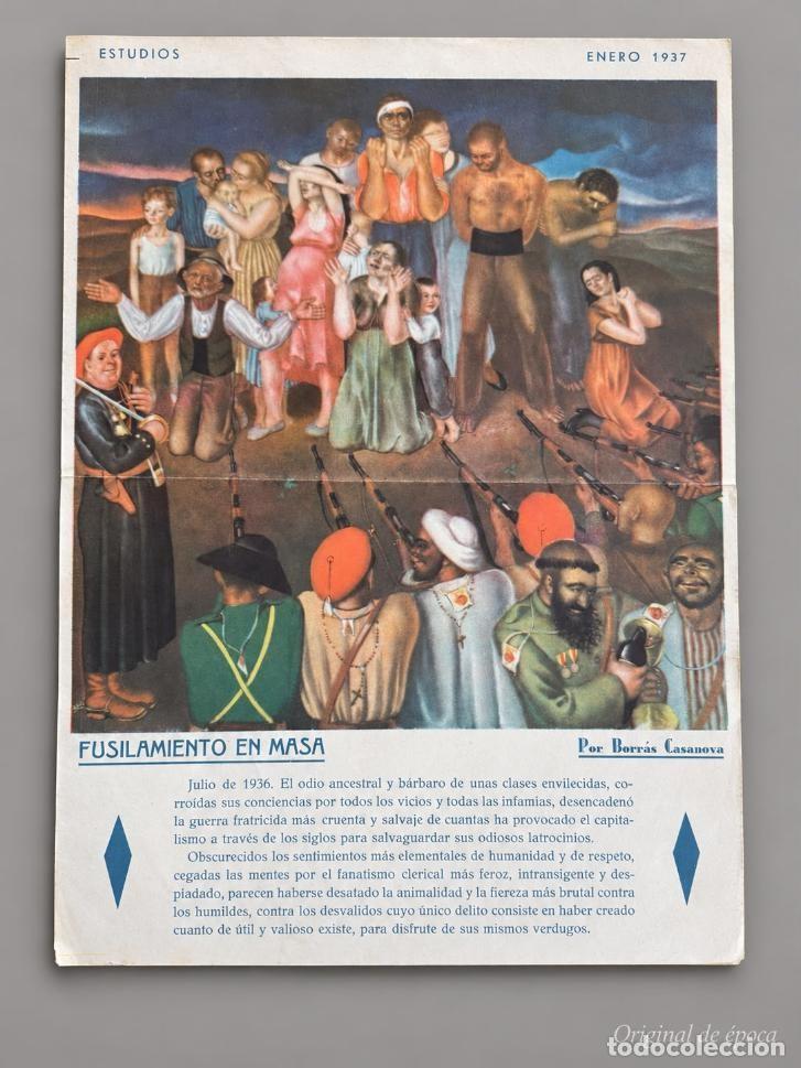 Militaria: (MI-260924)CARTEL &laquo;Estudios&raquo; ENERO de 1937 - BORRAS CASANOVA - GUERRA CIVIL