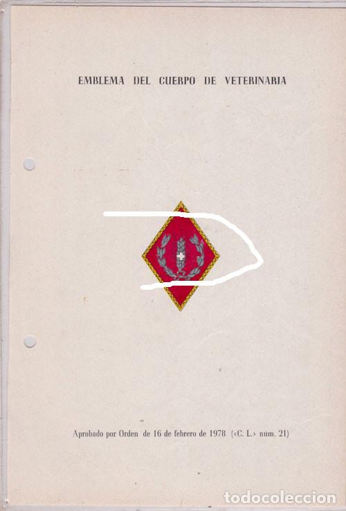 Militaria: LAMINA EMBLEMA DEL CUERPO DE VETERINARIA.