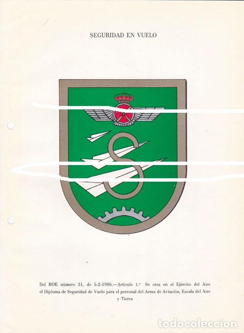 Militaria: LAMINA DEL DISTINTIVO SEGURIDAD DE VUELO DEL EJERCITO DEL AIRE.