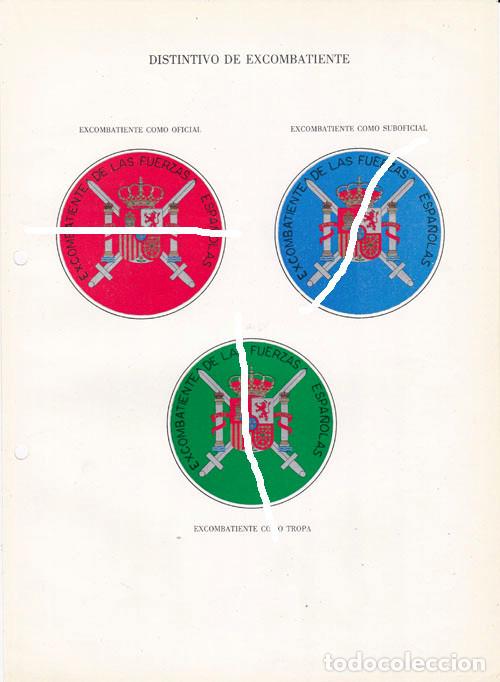 Militaria: LAMINA DEL DISTINTIVO DE EXCOMBATIENTES