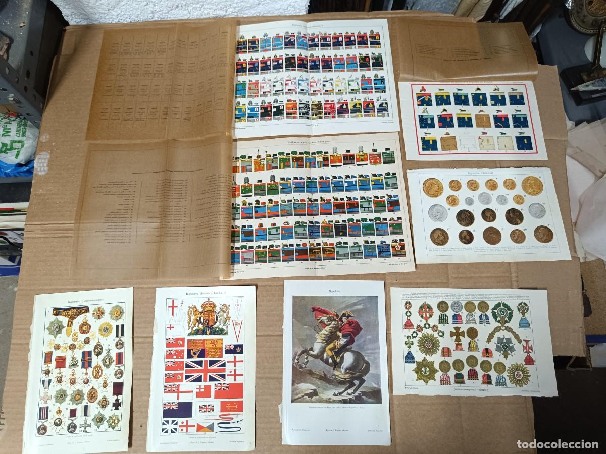 Militaria: LOTE 8 ANTIGUAS LAMINAS, UNIFORMES ALEMANES CONDECORACIONES MONEDAS INGLATERRA PORTUGAL NAPOLEON P29