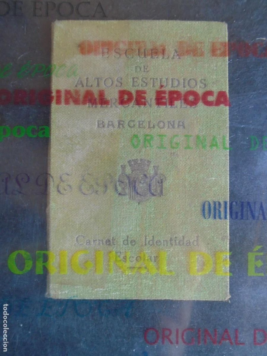 Militaria: (MI-260927)CARNET DE LA ESCUELA DE ALTOS ESTUDIOS MERCANTILES DE BARCELONA - REPUBLICA