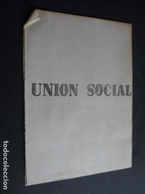 Militaria: FALANGE ESPA&Ntilde;OLA SINDICATO UNION SOCIAL IDEARIO PROGRAMA 13 PAGS CUARTILLA A DOBLE CARA TRANSICION
