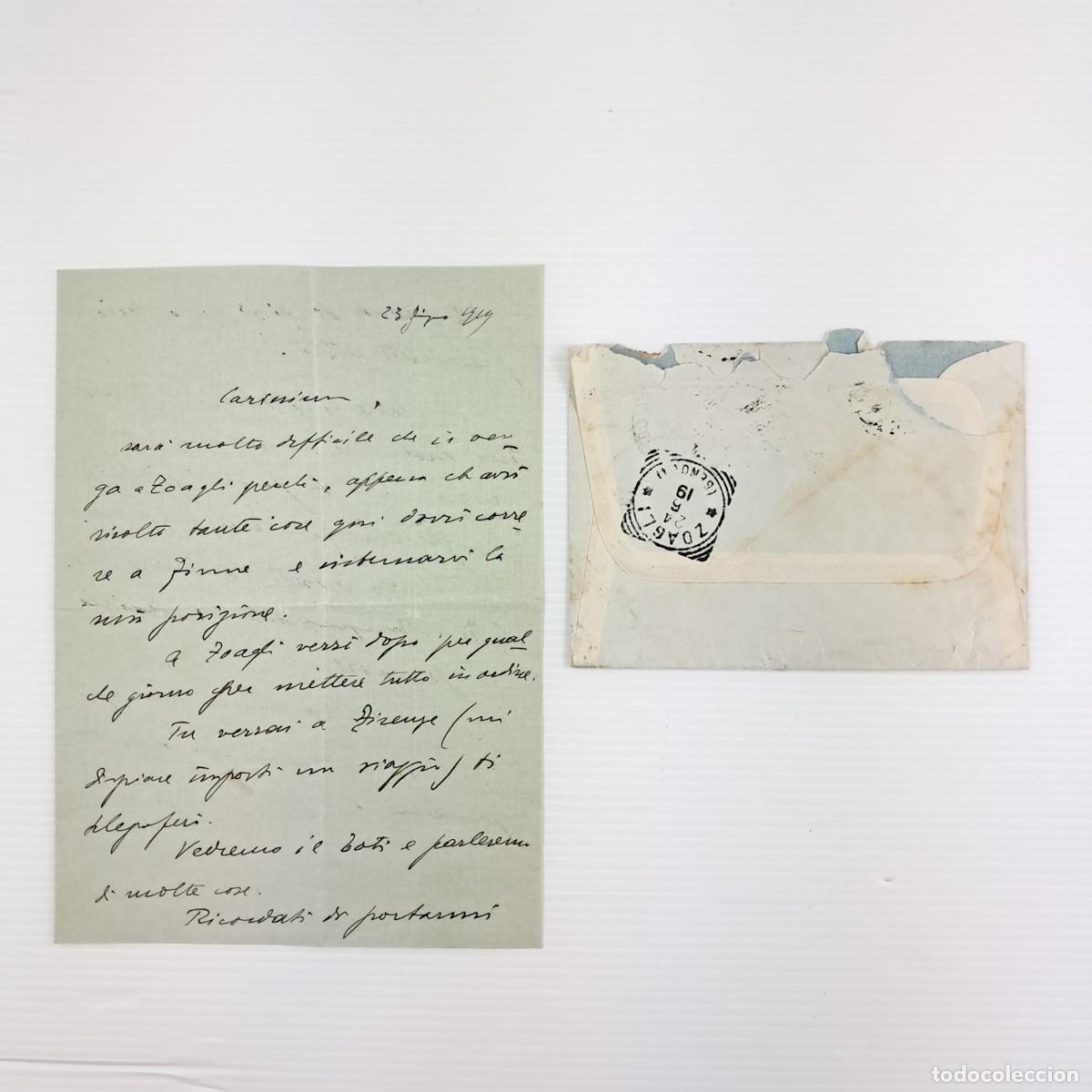 Militaria: Affascinante lettera manoscritta datata 23 luglio 1919, completa della sua busta originale