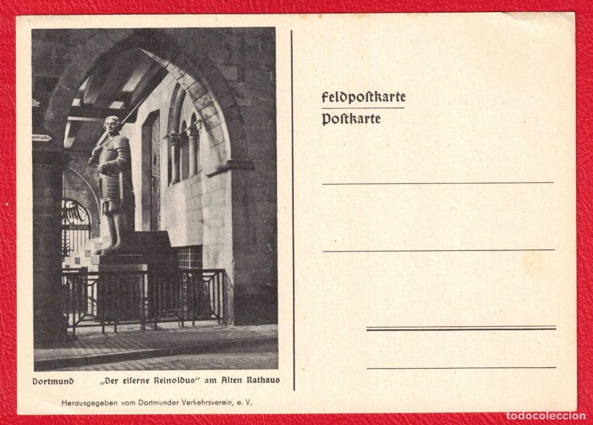 Militaria: Carta postal propagandistica del III Reich - Der eiserne Reinoldus - Altes Rathaus