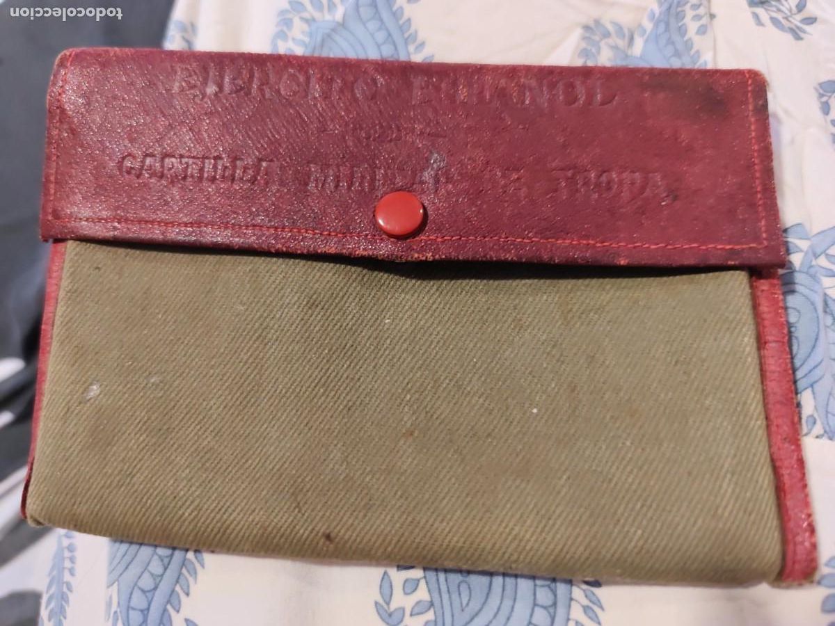 Militaria: Funda cartilla militar de tropa. Ejercito espa&ntilde;ol