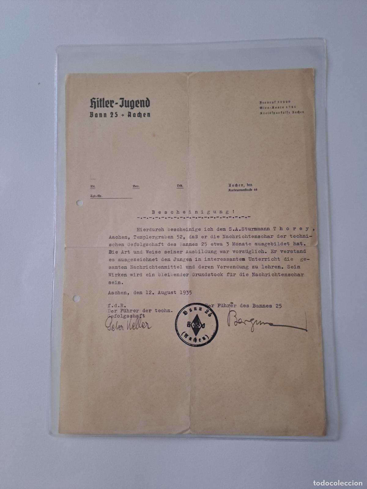 Militaria: LEGADO DE HANS THOREY INSTRUCTOR DE TRANSMISIONES DE LA SA, LA POLI