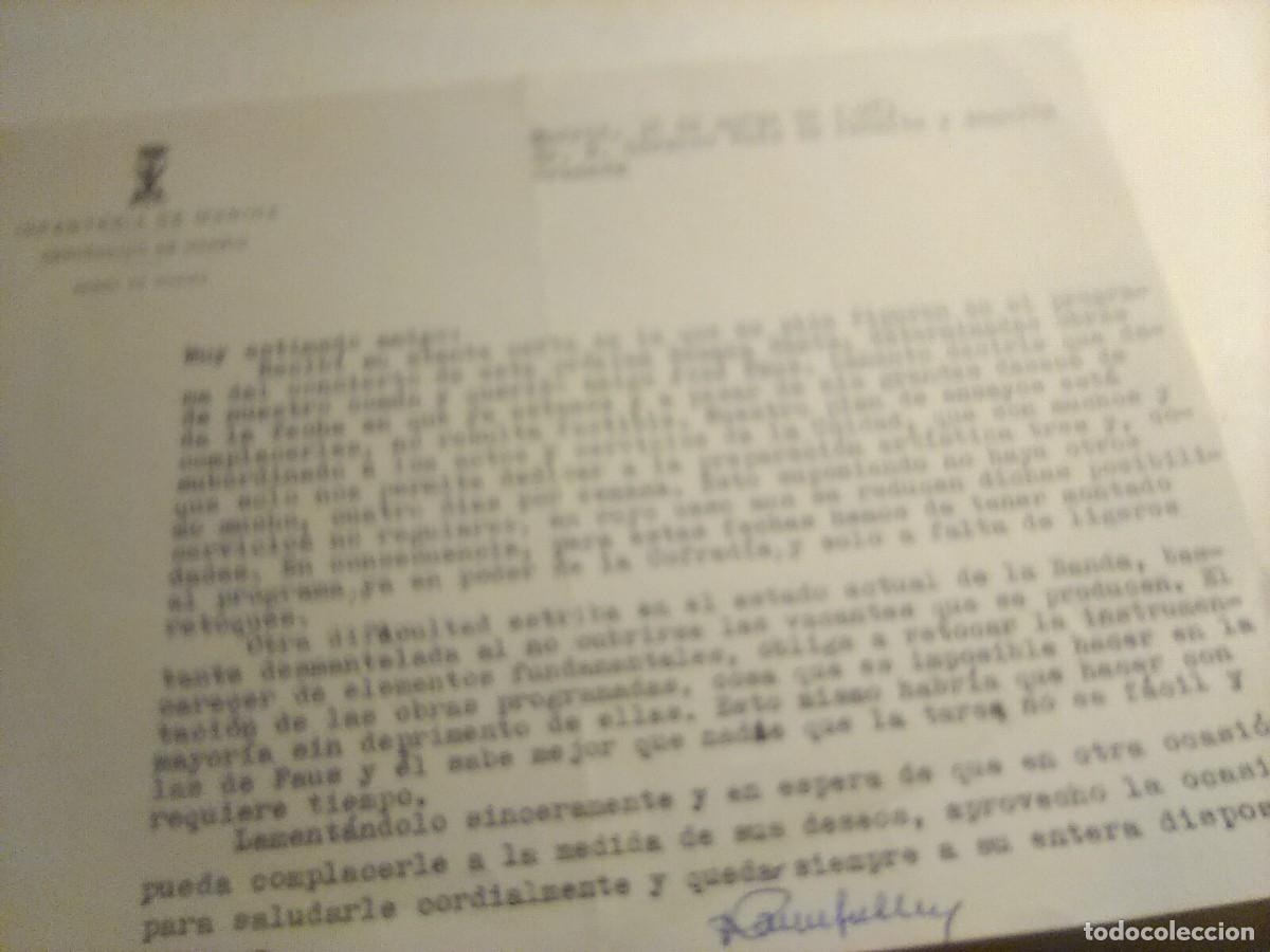 Militaria: CARTA I. DE MARINA BANDA DE MUSICA A DON LORENZO RUIZ DE P- Y ANGUITA 1973