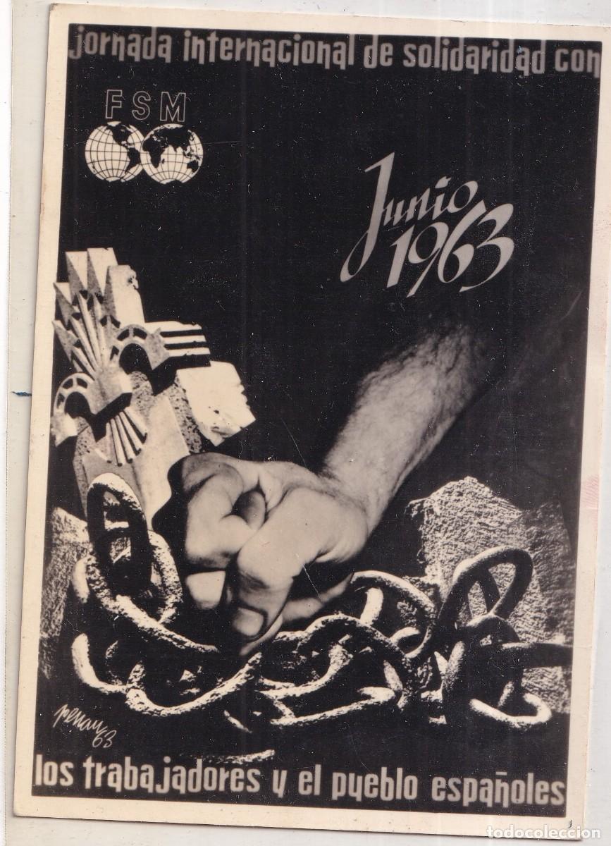 Militaria: Jornada internacional de solidaridad con los trabajadores y el pueblos espa&ntilde;oles firmas 1963