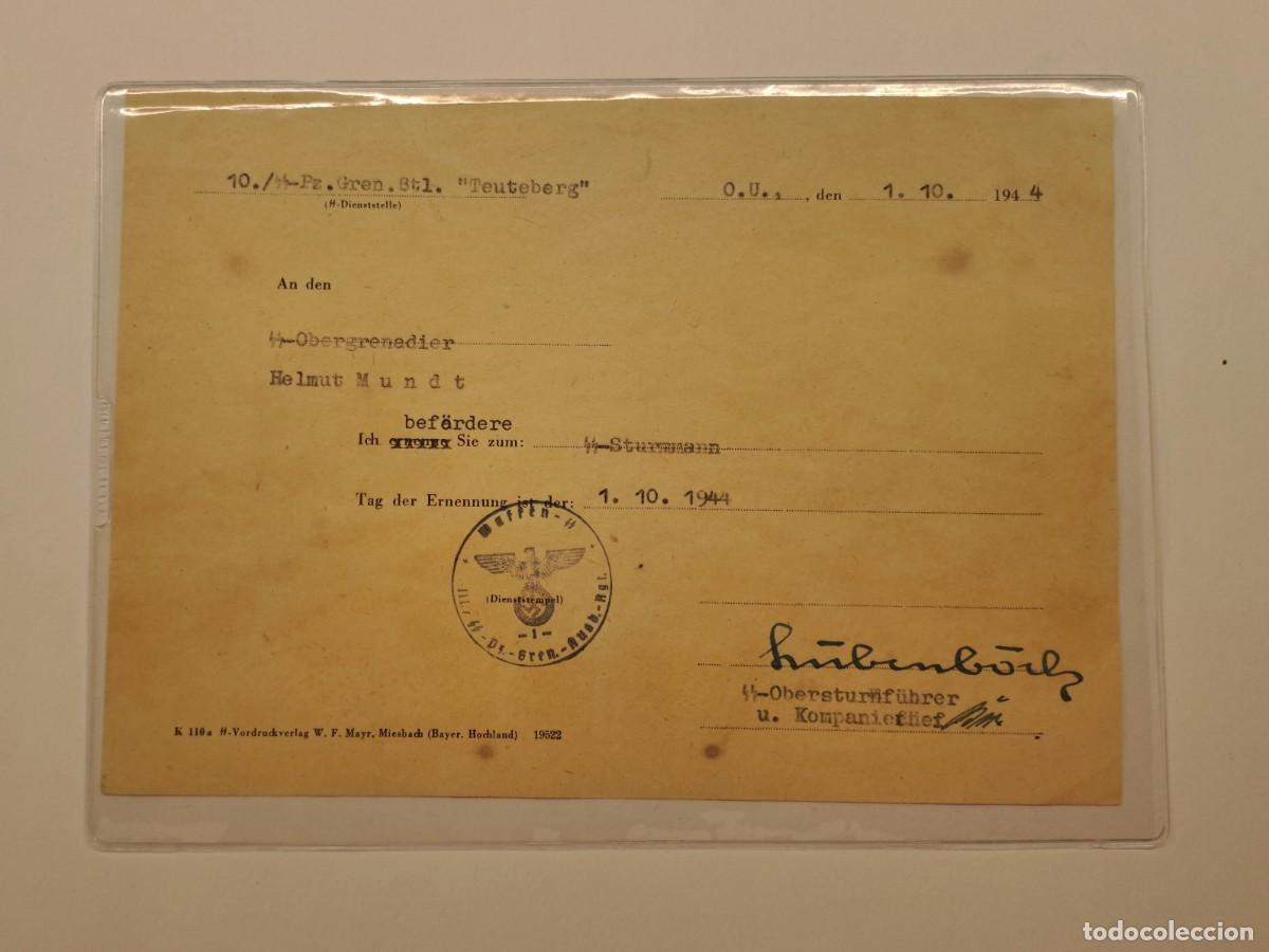 Militaria: ASCENSO EN EL SS-PANZERGRENADIER-REGIMENT &laquo;SCHILL