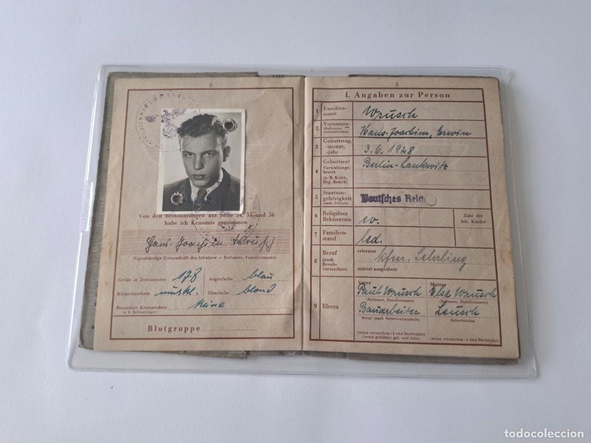 Militaria: ⚓ WEHRPASS &ndash; KRIEGSMARINE CON 16 A&Ntilde;OS, PLENAMENTE APTO PARA LA GUERRA PERFIL F&Iacute;SICO V&Aacute;LIDO INCLUSO