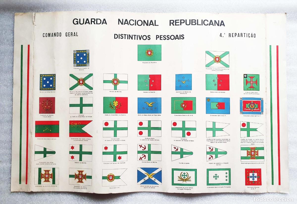 Military Antiques: P&oacute;ster VTG ~ &rdquo;GNR (Guardia Nacional Republicana Portuguesa)&rdquo; ~ Vexilolog&iacute;a militar ~ 1960&acute;s
