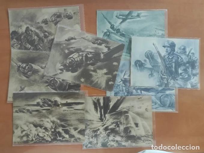 Militaria: Lote 8 postales Der Adler 1941 &ndash; Luftwaffe WWII