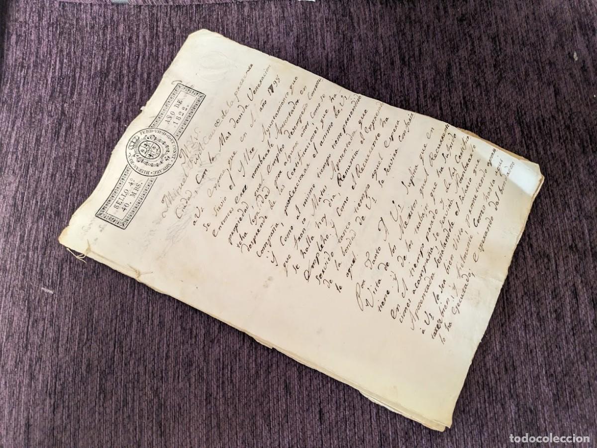 Militaria: Documento militar de Miguel Pujol de Gerona 1822