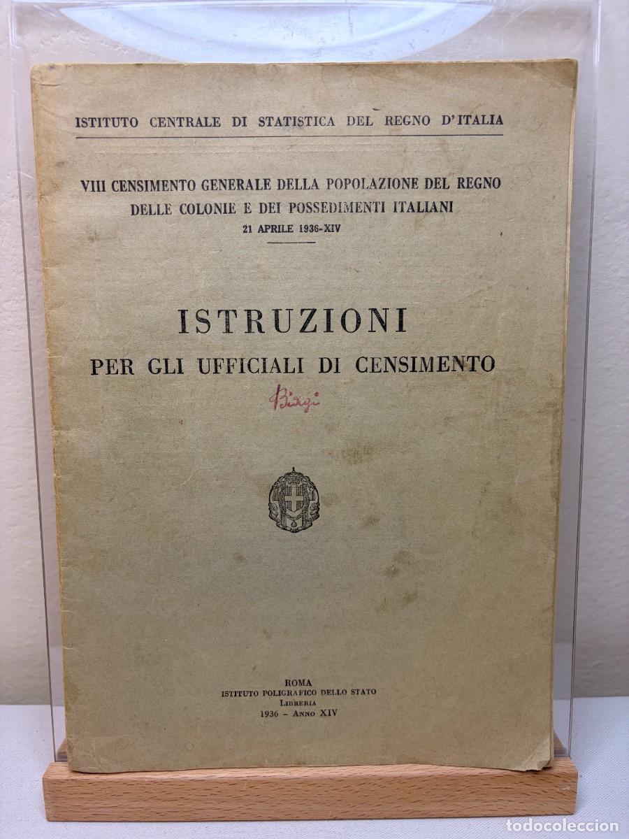 Militaria: Manual Oficial del Censo de Poblaci&oacute;n de Italia 1936