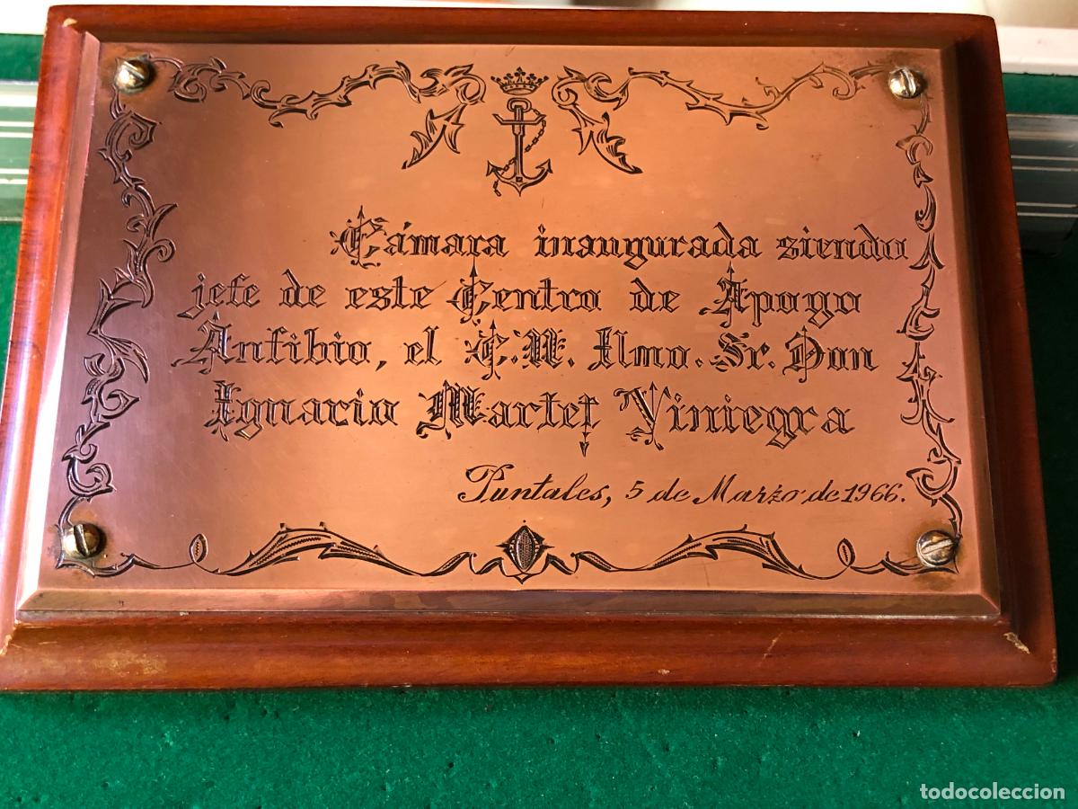 Militaria: PLACA INAUGURACI&Oacute;N C&Aacute;MARA CENTRO APOYO ANFIBIO PUNTALES