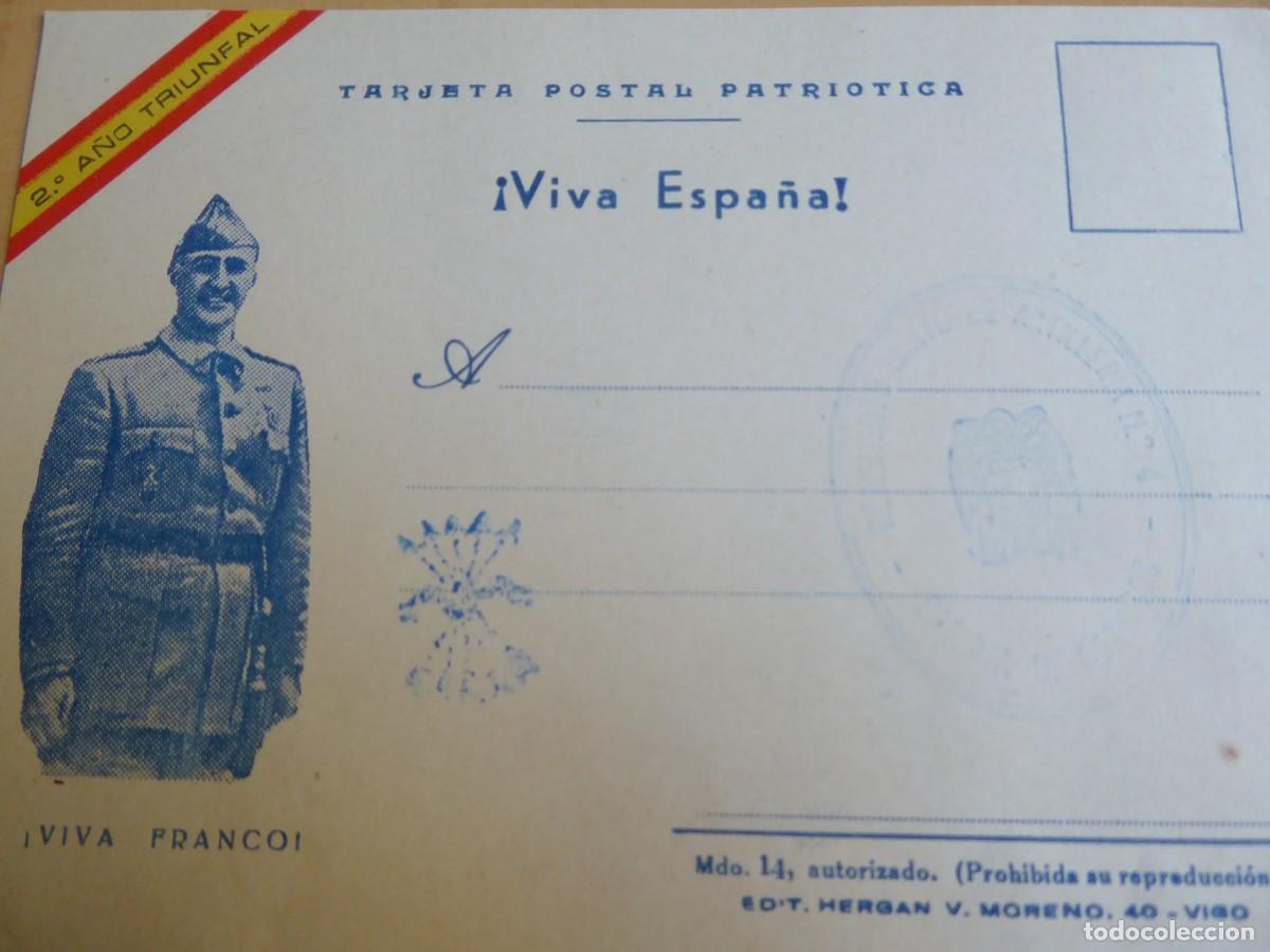 Militaria: Tarjeta postal patri&oacute;tica Franco. Vigo