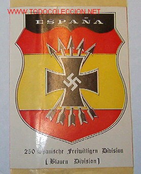 Military Antiques: Pegatina de la D.A. 6x8,5 cms. de fabricacion espa&ntilde;ola