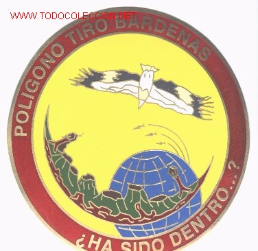 Military Antiques: Gran placa del Poligono de Tiro de las Bardenas.