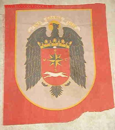 Militaria: Bandera o similar, de 70 x 75 cms. aprox.