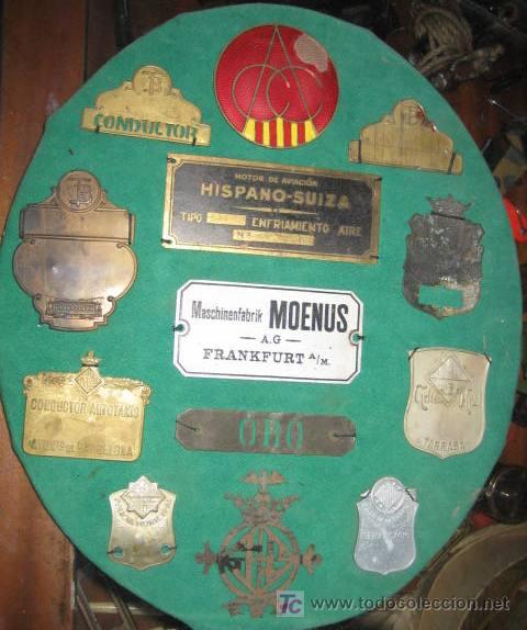 Militaria: Panoplia con 13 distintivos