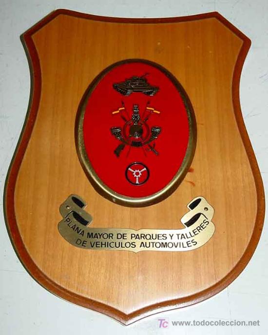 Military Antiques: METOPA PLANA MAYOR DE PARQUES Y TALLERES DE VEHICULOS AUTOMOVILES - MIDE 25 X 19 CMS.