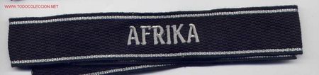 Military Antiques: ALEMANIA III REICH.  Reproducci&oacute;n de la cinta de brazo Afrika