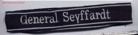 Military Antiques: ALEMANIA III REICH. Reproducci&oacute;n de la cinta de brazo de las SS General Seyffardt