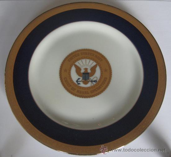 Military Antiques: Plato porcelana conmemorativo &ldquo;Almirante Flota&rdquo; EE.UU. US Navy 1997 Naval Symposium (Newport)