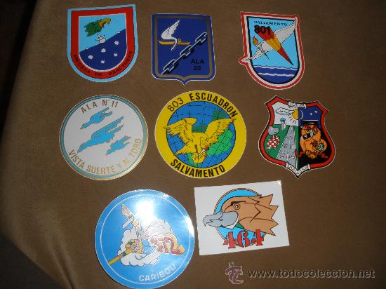 Militaria: SIETE PEGATINAS DEL EJERCITO DEL AIRE ESPA&Ntilde;OL