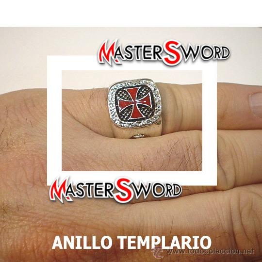 Military Antiques: ANILLO CRUZ TEMPLARIO SIGLO XIII ESMALTADO A FUEGO ** TALLA 19 - 29 - 21 MM