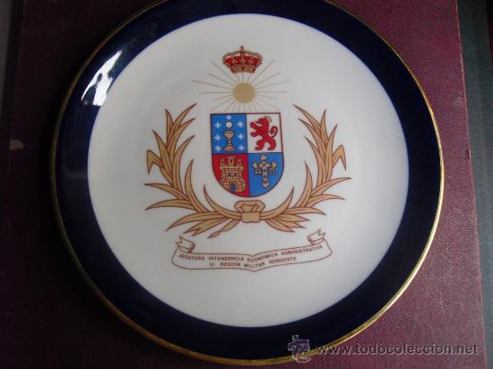 Military Antiques: PLATO DE LA JEFATURA DE INTENDENCIA ECONOMICO ADMINISTRATIVA DE LA VI REGION MILITAR