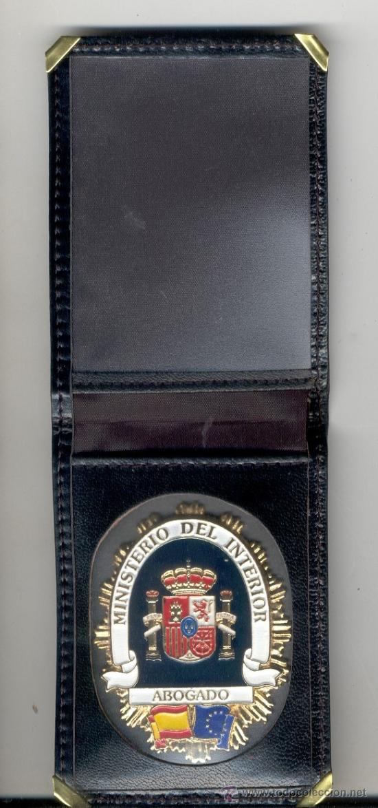 Military Antiques: CARTERA BILLETERA DE PIEL, CON PLACA DE ABOGADO, medida cerrada 7x10 cnts