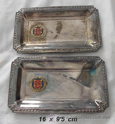 Military Antiques: DOS BANDEJAS ALPACA ARTILLERIA DE COSTA CADIZ