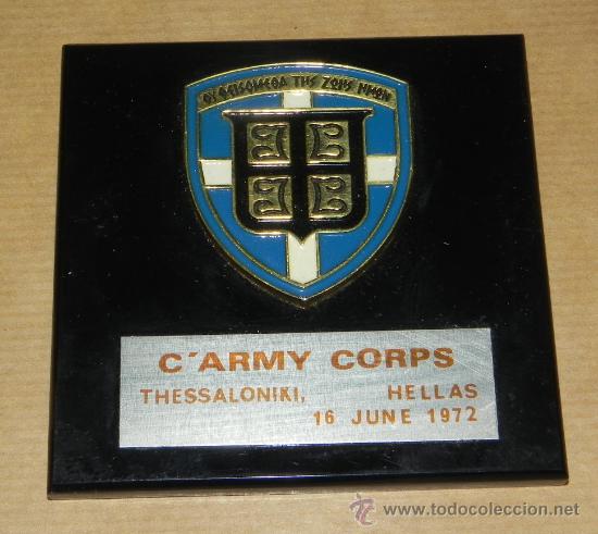 Military Antiques: PEQUE&Ntilde;A METOPA C&acute;ARMY CORPS - THESSALONIKI  HELLAS, 16 JUNE 1972, MIDE 9 X 9 CMS.