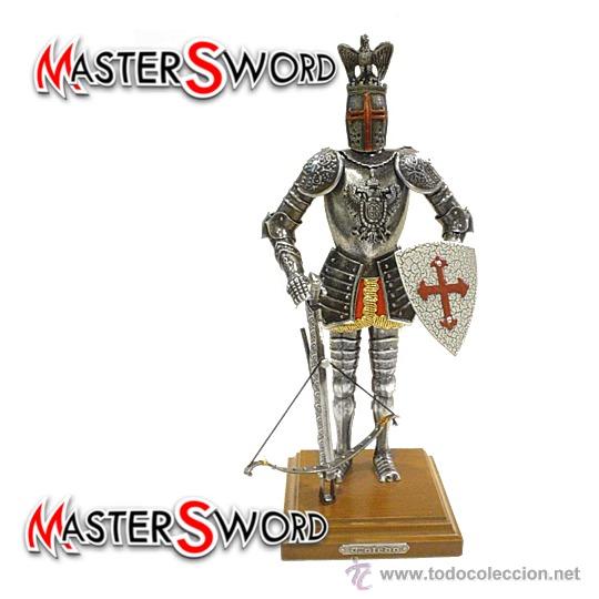 Military Antiques: ARMADURA MEDIEVAL HISPANICA TEMPLARIO SIGLO XIII + PEANA. 25 CMS