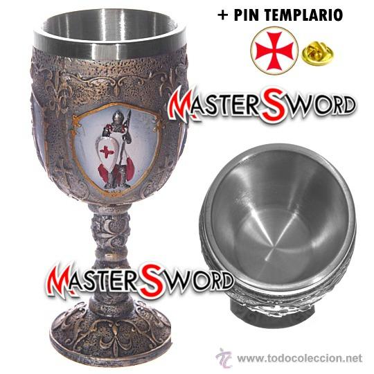 Militaria: COPA TEMPLARIO C&Aacute;LIZ MEDIEVAL GRIAL SACRIFICIO. 17 CMS